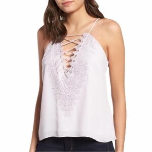 Wayf Lilac Lace-Up Camisole